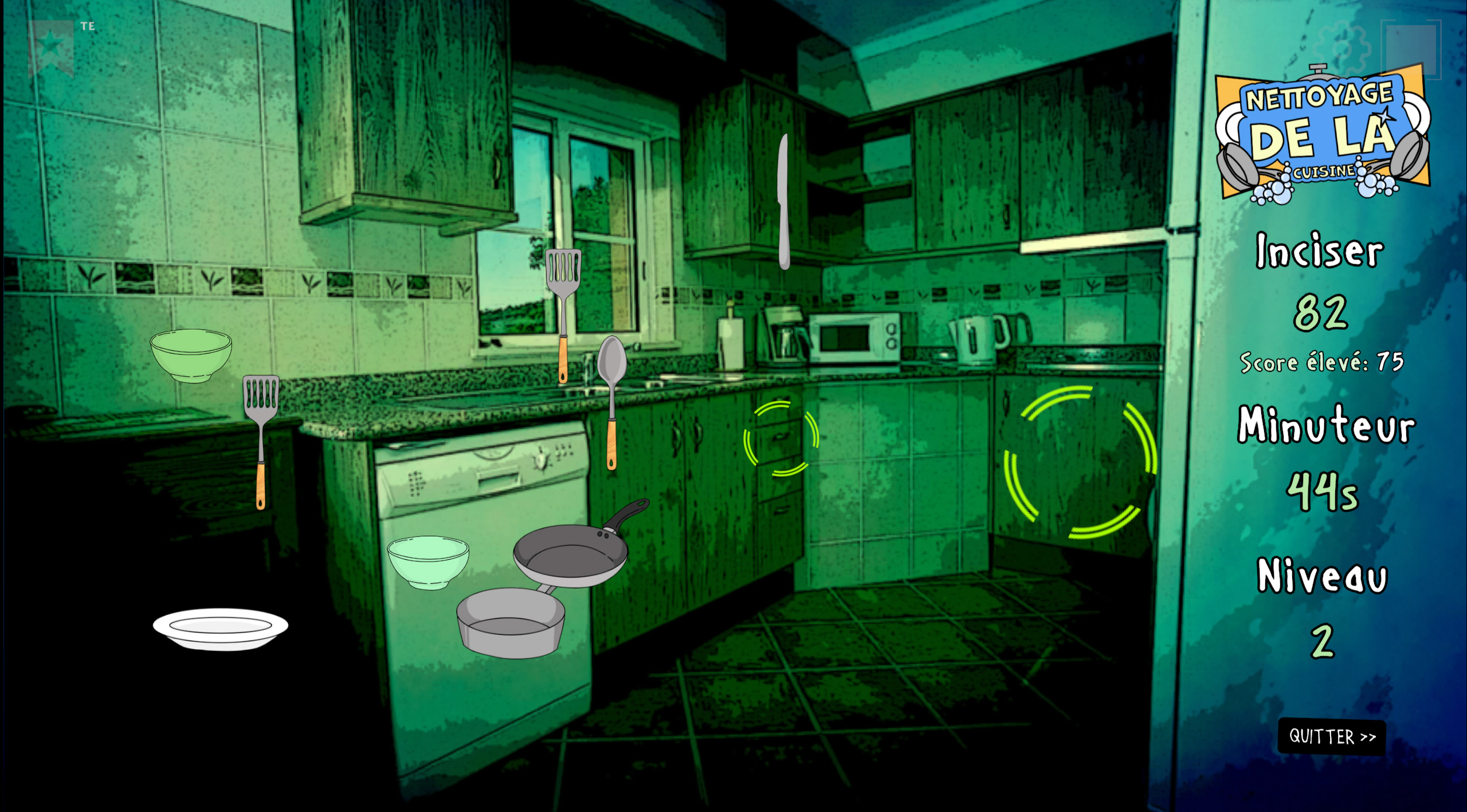 Jeu de nettoyage de cuisine